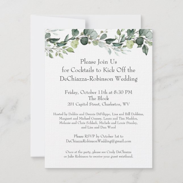 Cocktail Party Invitation (Front)