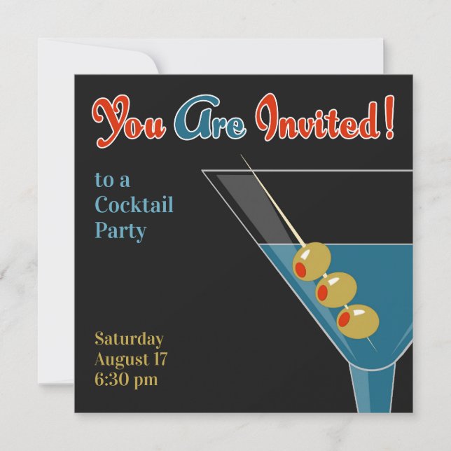 Cocktail Party Invitation (Front)