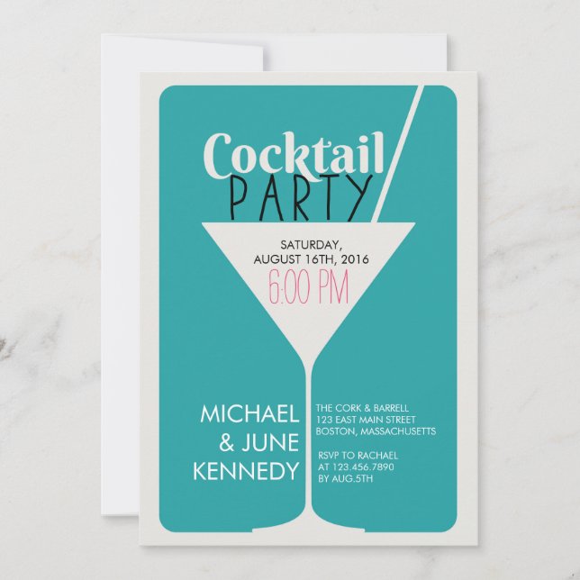 Cocktail Party Invitation (Front)