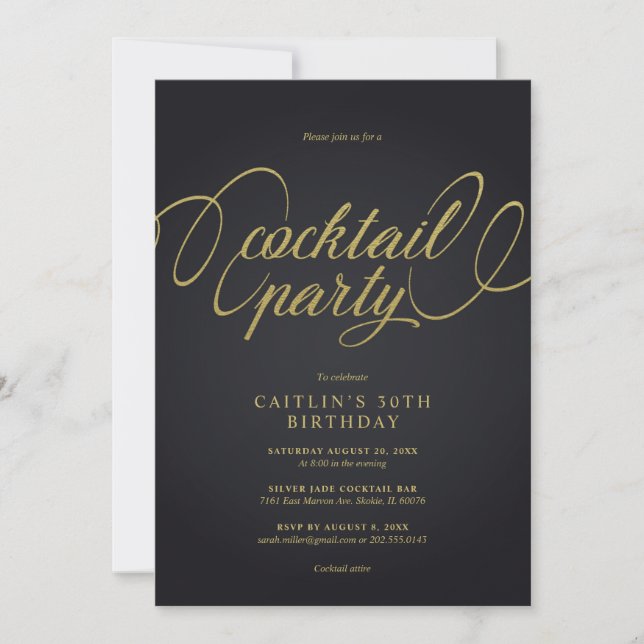 Cocktail Party Invitation (Front)