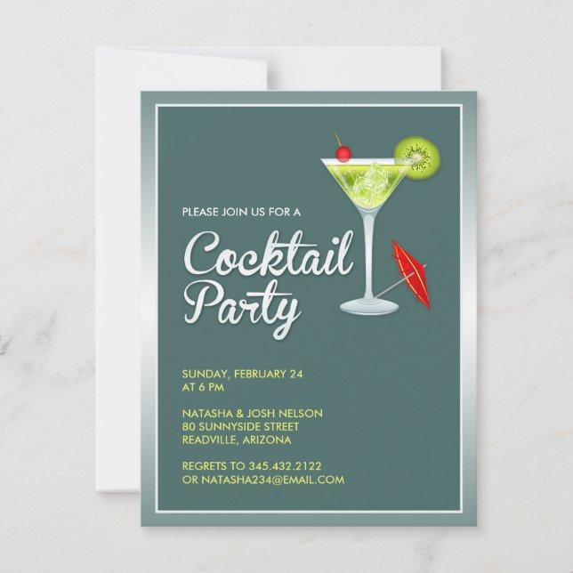 Cocktail Party Invitation (Front)