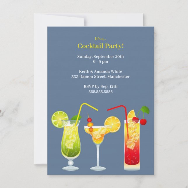Cocktail Party Invitation (Front)