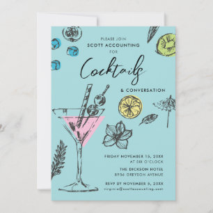 Cocktail Party Invitation Modern Illustrated