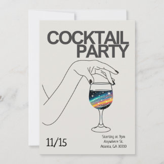 Cocktail Party Invitation Personalised Invite