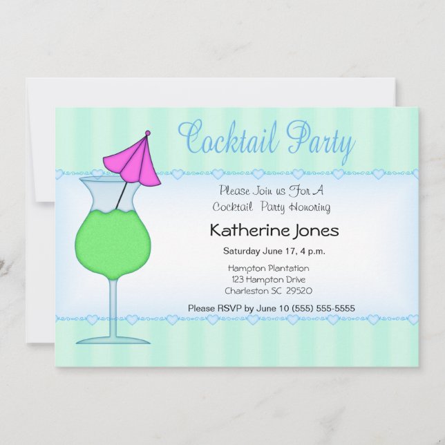 Cocktail Party Invitations. Invitation (Front)