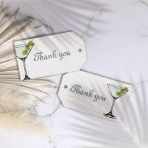 Cocktail party Martini Favour Tags