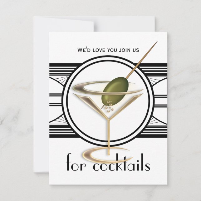 Cocktail Party Small Invitations (Front)