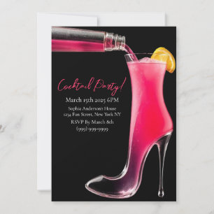 Cocktail Party-Stiletto and Cocktails Invitation