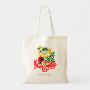 Cocktail Queen Vintage Hen Bachelorette Party Tote Bag