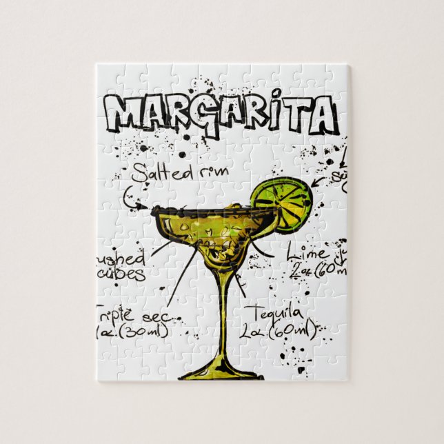 Cocktail Recipe Margarita Jigsaw Puzzle (Vertical)