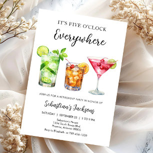 Cocktail Retirement Farewell Party Invitation