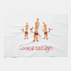 Cocktail Sausages Tea Towel