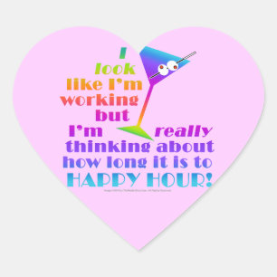Cocktail Stickers - How Long to Happy Hour