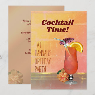 Cocktail Time! Birthday Invitation