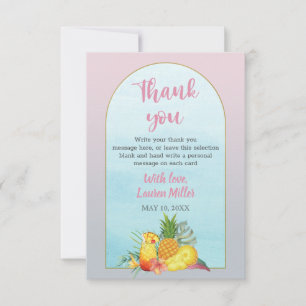 Cocktail Tropical Drinks Poolside Bridal Shower Thank You Card