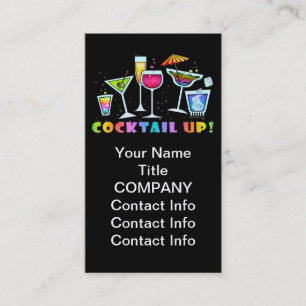COCKTAIL UP GLASSES BUSINESS CARD
