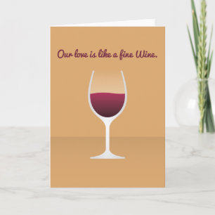 Cocktail Valentine: Our love is like a fine Wine Holiday Card
