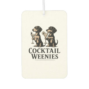 Cocktail Weenies Funny Dachshund Wiener Dog Car Air Freshener