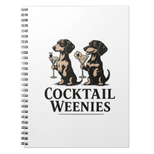Cocktail Weenies Funny Dachshund Wiener Dog Notebook