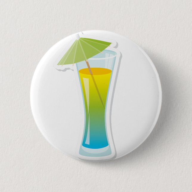 Cocktail with umbrella 6 cm round badge (Front)