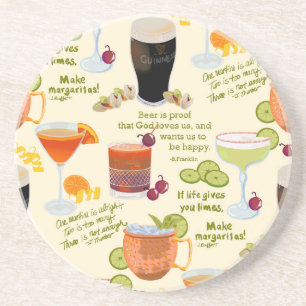 Cocktails and conversation coaster