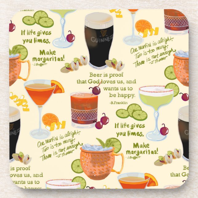 Cocktails and Conversation Coaster (Front)