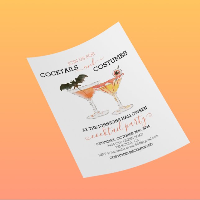 Cocktails and Costumes Halloween Party Budget  (Creator Uploaded)