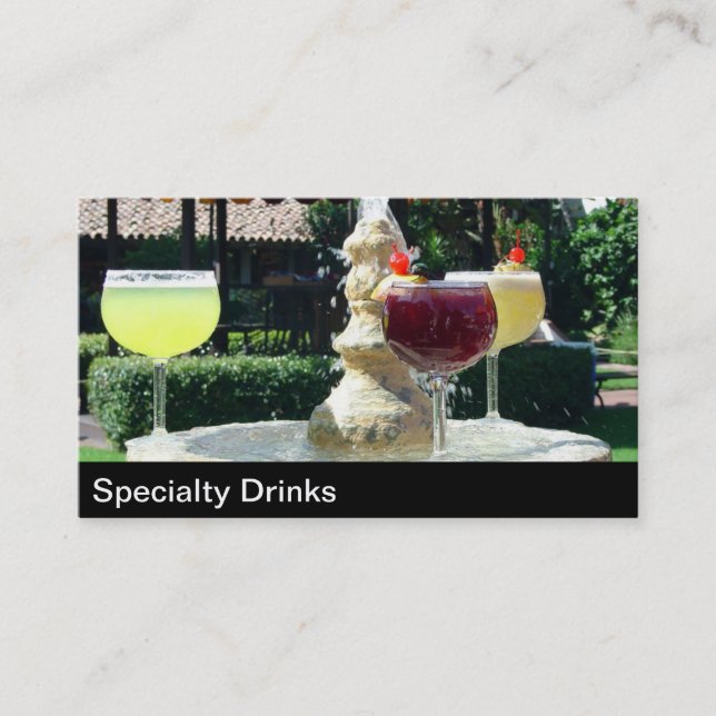 Cocktails and Drinks Business Card (Front)