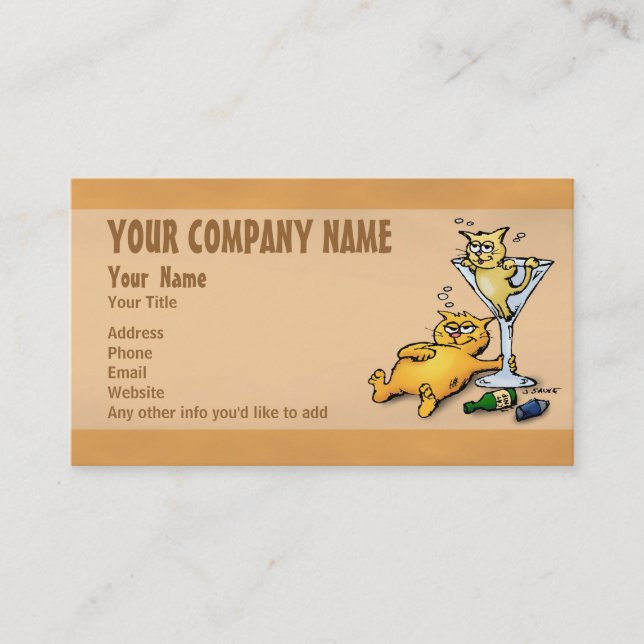 Cocktails And Kittens Business Cards (Front)