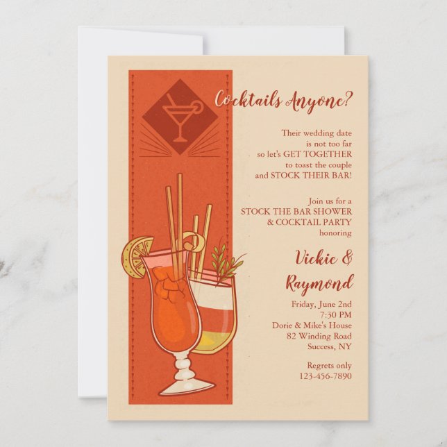 Cocktails Anyone Invitation (Front)
