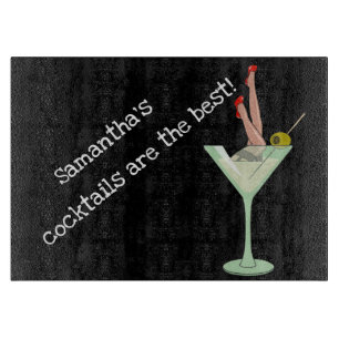 Cocktails are the Best! Editable Name Cutting Board