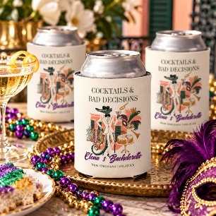 Cocktails & Bad Decisions New Orleans Bachelorette Can Cooler