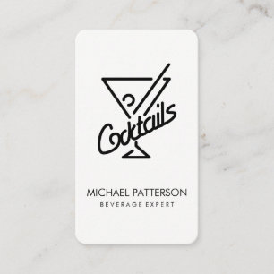 Cocktails / Bartender Business Card