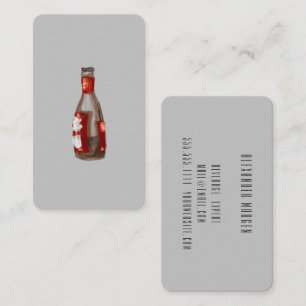 Cocktails / Bartender / Watercolor Beer Business Card