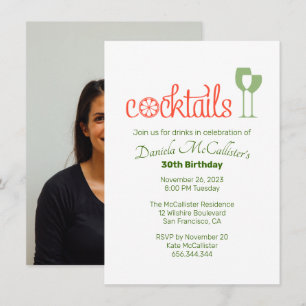 Cocktails Birthday Party Invitation