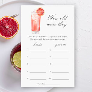 Cocktails bridal shower - How old were they game