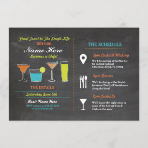 Cocktails Bridal Shower Itinerary Bachelorette Programme