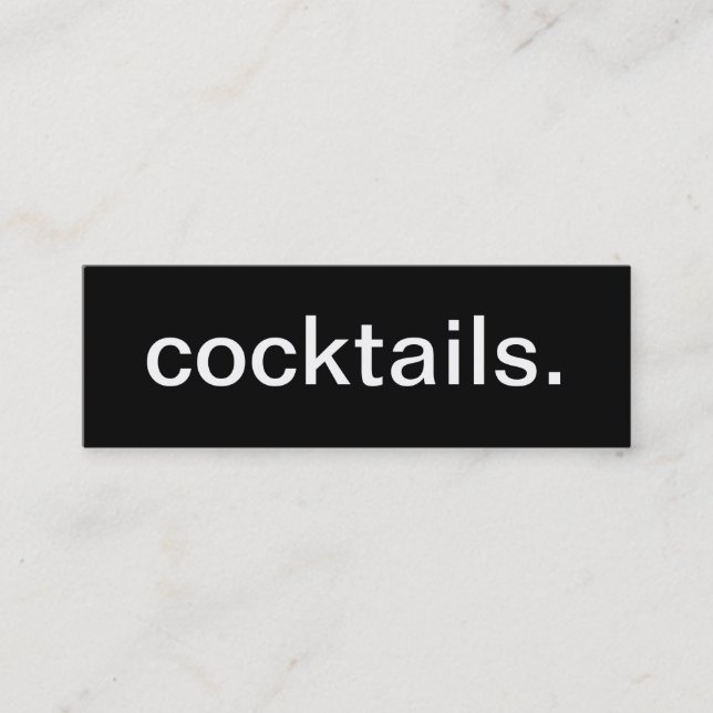 Cocktails Business Card (Front)