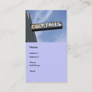 cocktails business card