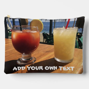 Cocktails by the Sea Custom Text Accessory Pouch