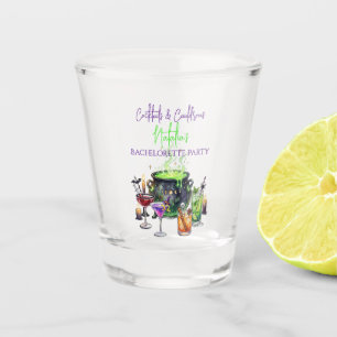 Cocktails & Cauldrons Halloween Bachelorette Party Shot Glass