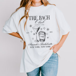 Cocktails Club Bachelorette Party Black Tri-Blend Shirt