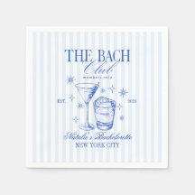 Cocktails Club Bachelorette Party Blue