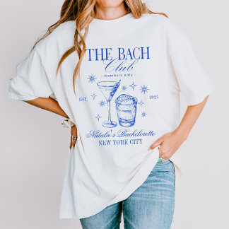 Cocktails Club Bachelorette Party Blue Tri-Blend Shirt