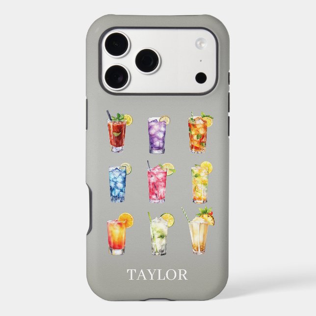 Cocktails Cocktails Cocktails Monogrammed (Back)