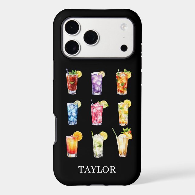 Cocktails Cocktails Cocktails Monogrammed (Back)