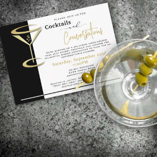 Cocktails & Conversations Dinner Party Invite