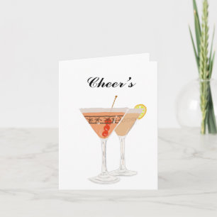 Cocktails editable  card