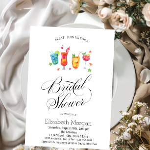 Cocktails Fruits Bridal Shower Invitation