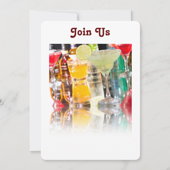 "COCKTAILS GALORE" INVITATION (Front)